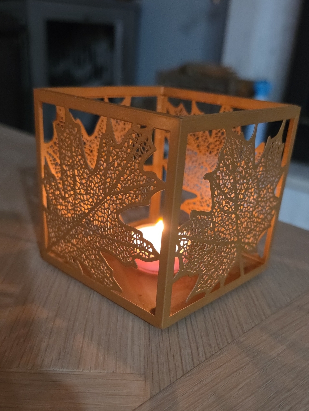 Leaf Metal Tealight Candle Holder - Home Accents Yankee Candle